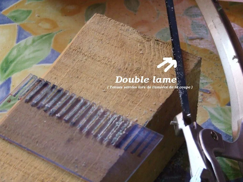 Découpage du peigne